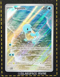 2023 POKEMON MEW EN-151 ILLUSTRATION RARE #170 SQUIRTLE - Image 1