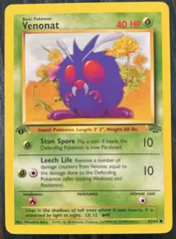 Pokemon TCG | Venonat 63/64 | Jungle 1st Edition | NM - Image 1