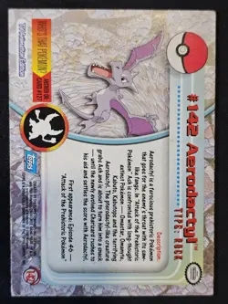 Pokemon AERODACTYL #142 Non-Holo Topps Blue Logo 1st TV Animation 2000 - Image 2