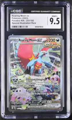 Roaring Moon EX 251/182 Special Illustration Rare Pokemon CGC 9.5 Mint+ *033 - Image 1