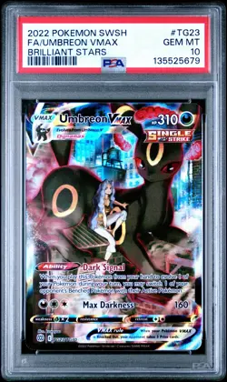 Umbreon Vmax TG23/TG30 Brilliant Stars Pokemon PSA 10 *679 - Image 1