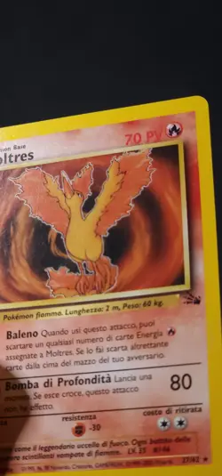 Pokemon Moltres 27/62 WOTC Fossil Unlimited LP - Image 2
