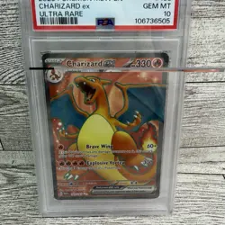 PSA 10 Charizard ex 183/165 Pokemon 151 Mew EN 2023 Ultra Rare GEM MINT Full Art - Image 3