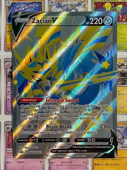 Pokemon TCG Zacian V (Shiny) SWSH Black Star Promos SWSH292 Holo Promo - Image 1