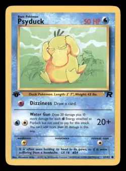 Psyduck 65/82 1st Edition Team Rocket 2000 Pokemon WotC - Image 1