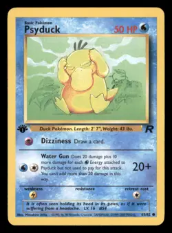 Psyduck 65/82 1st Edition Team Rocket 2000 Pokemon WotC - Image 1