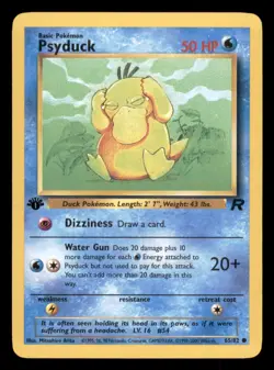 Psyduck 65/82 1st Edition Team Rocket 2000 Pokemon WotC - Image 1