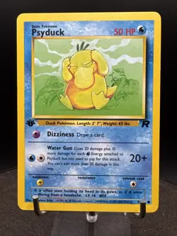 Pokemon TCG Psyduck Team Rocket 65/82 Regular 1st Edition Common - Image 1