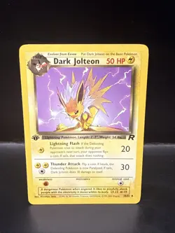 Pokemon TCG Dark Jolteon 38/82 Unlimited Team Rocket 1st Edition WOTC B - Image 1