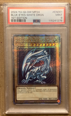 YUGIOH PSA 9 Blue-Eyes White Dragon MP24-EN001 QCR 1st Edition - Image 1