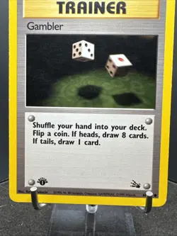 1st Edition Gambler 60/62 Fossil Non Holo WoTC Pokemon Trading Card Game 1999 - Image 5