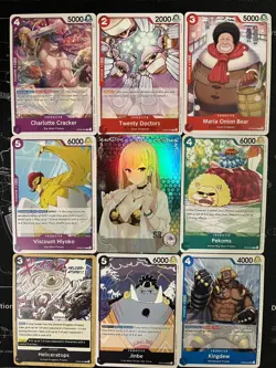 8 One Piece Cards and 1 Waifu Card - Image 1