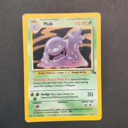 Pokemon TCG Karte Muk 13/62 - Holo Rare Fossil - Schleimok - Image 2