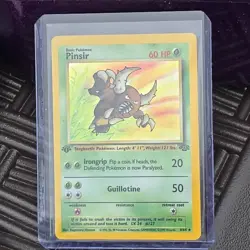 Pokemon TCG 1st Edition Pinsir Jungle Holo Rare Card 9/64 Near Mint Condition - Image 2