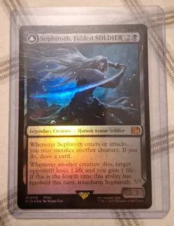 Sephiroth Fabled Soldier/One Winged Angel Final Fantasy Magic the Gathering Foil - Image 1