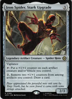 Iron Spider, Stark Upgrade R Marvel's Spider-Man 166 NM Normal MTG - Image 1