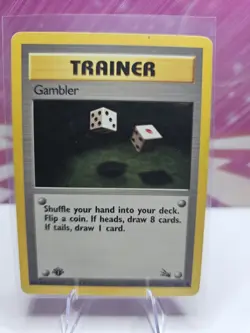 Gambler Fossil 60/62 Regular 1st Edition Common Pokemon [Moderated Played] - Image 1