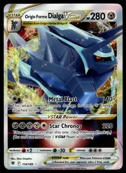Pokemon TCG Astral Radiance #114/189 Origin Forme Dialga VSTAR NM - Image 1