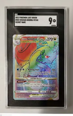 2022 Pokemon Lost Origin #202 Hisuian Goodra VStar Secret Rare SGC 9 - Image 1