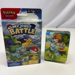 Pokemon My First Battle Two Mini Starter Decks Pikachu & Bulbasaur w/ Deck Box - Image 1
