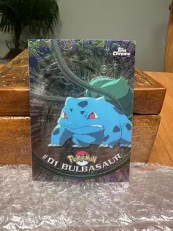 2000 Pokemon Topps #01 Bulbasaur Chrome Near Mint (NM) - Image 1