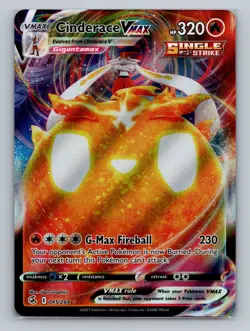 Pokemon SWSH08: Fusion Strike #045/264 Cinderace VMAX Ultra Rare - Image 1