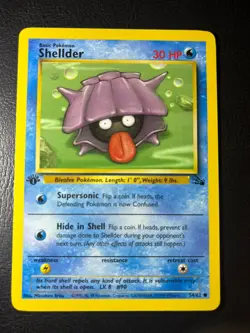 Pokemon WOTC Shellder 54/62 Fossil Set 1st Edition Common LP - Image 1