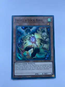 YuGiOh! Droll & Lock Bird RA02-EN006 Super Rare 1st Edition - Image 1