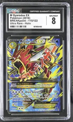 CGC 8 M Gyarados EX 2016 BREAKpoint 115/122 Ultra Rare Holo Pokemon Card - Image 1