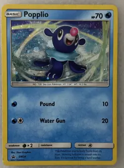 2017 Sun & Moon Promos Popplio SM24 Cosmos Holo Pokemon Card LP - Image 1