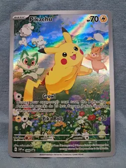 Pokemon 2024 Pikachu SVP #88 Black Star Promo Full Art Holo Raw Card - Image 1