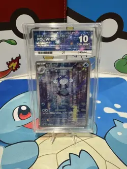 2023 POKEMON CARD 151 POLIWHIRL ART RARE #176 JPN GEM MINT 10 - Image 1