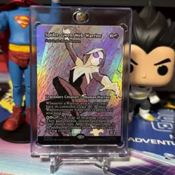 SPIDER-GWEN, WEB-WARRIOR ~ NM ~ MTG Magic- 0024 MAR Spider-Man BORDERLESS FOIL - Image 1