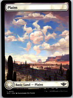 Magic the Gathering Plains #272 Full Art Outlaws of Thunder Junction MTG - Image 1