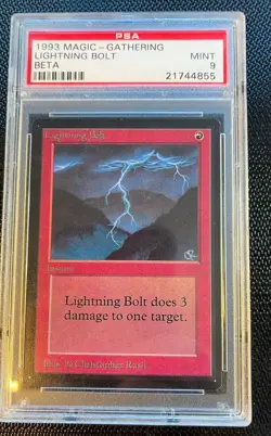 Beta Lightning Bolt CGC MINT 9 Graded Magic MTG - Image 1