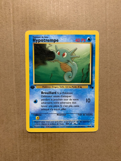 1st Edition FRENCH Horsea 49/62 Fossil Set - Common Pokemon Card - LP - Image 1