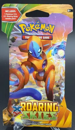 Pokemon TCG XY Roaring Skies Sealed Sleeved Booster Pack - 10 Cards Deoxys Art - Image 1