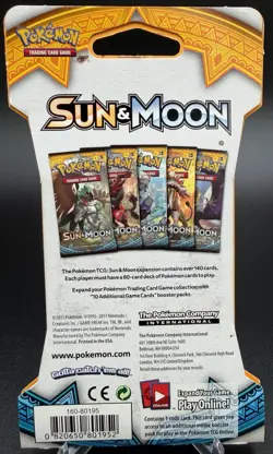 Pokemon "Sun & Moon Base" 10-Card Sealed Booster Pack (Solgaleo) X1 sleeved new - Image 2