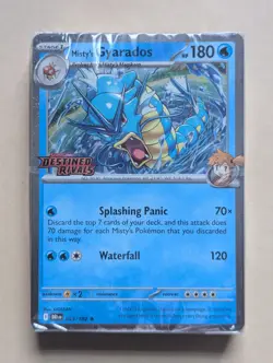 Misty’s Gyarados 049 Destined Rivals Stamped Promo PreRelease Pokemon TCG SEALED - Image 1