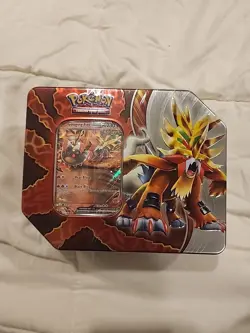 Pokemon TCG Paradox Destinies Collectors Tin Gouging Fire ex Sealed. - Image 1