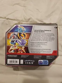 Pokemon TCG Paradox Destinies Collectors Tin Gouging Fire ex Sealed. - Image 2