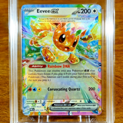 Pokemon SV Prismatic Evolutions Eevee EX 075/131 AGS Gem-MT 10 Holo Rare 2025 - Image 2
