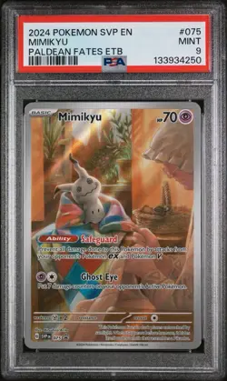 2024 POKEMON SVP EN-SV BLACK STAR PROMO #075 MIMIKYU PSA 9 - Image 1