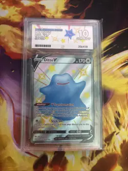 Pokemon Ditto v Shining Fates Full Art SV118/SV122 | ACE 10 PERFECT SUBGRADES - Image 1