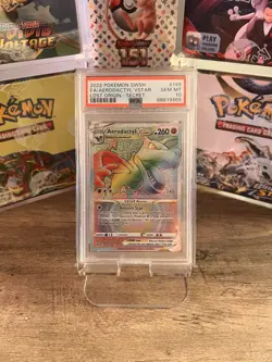 PSA 10 Aerodactyl Vstar 199/196 Pokemon Lost Origin Rainbow Graded Card - Image 1
