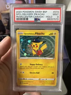 Special Delivery Pikachu SWSH074 SWSH: Sword & Shield Promo Cards Holo Psa 9 - Image 1