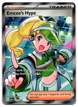 Emcee's Hype 220/182 - Destined Rivals Ultra Rare Pokemon TCG - LP Card - Image 1