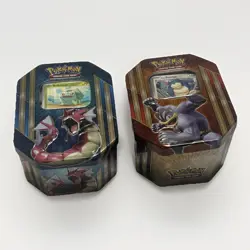 Pokemon Triple Power Tin Shiny Gyarados & Machamp EX 2016 + 1000 Bulk S&V Cards 820650801020 - Image 1