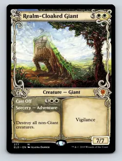 MTG Realm-Cloaked Giant (Showcase) - Throne of Eldraine Card # 277a NM - Image 1