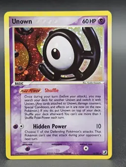 Pokemon TCG Unown U/28 EX Unseen Forces Ultra Rare Holo Card - Image 1